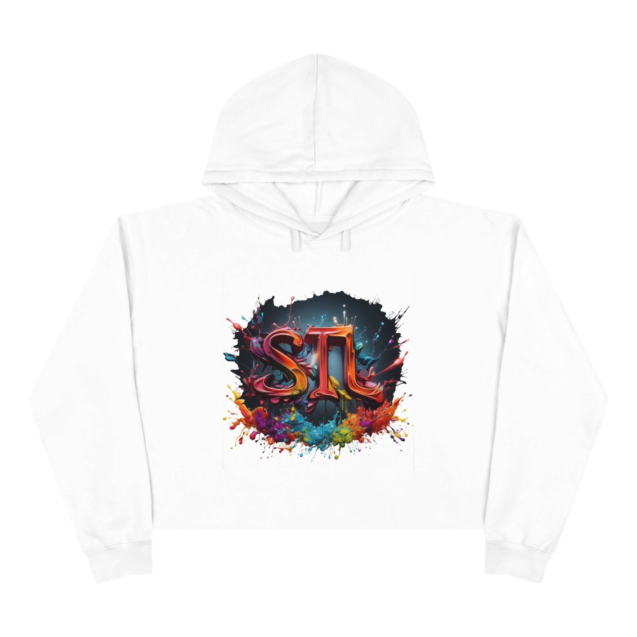 LUSH LEMUR | STL Crop Hoodie | White