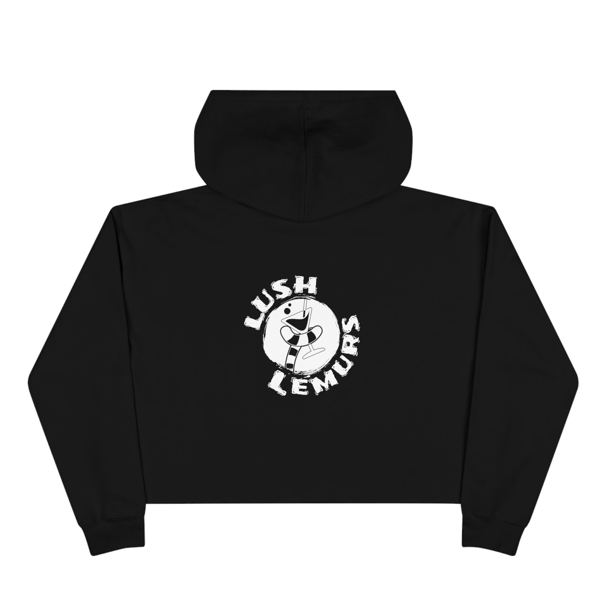 LUSH LEMUR | STL Crop Hoodie | Black