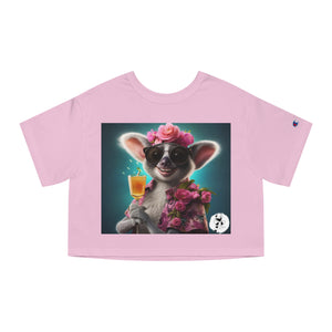 Lush Lemur | Bella Rose -  Cropped T-Shirt