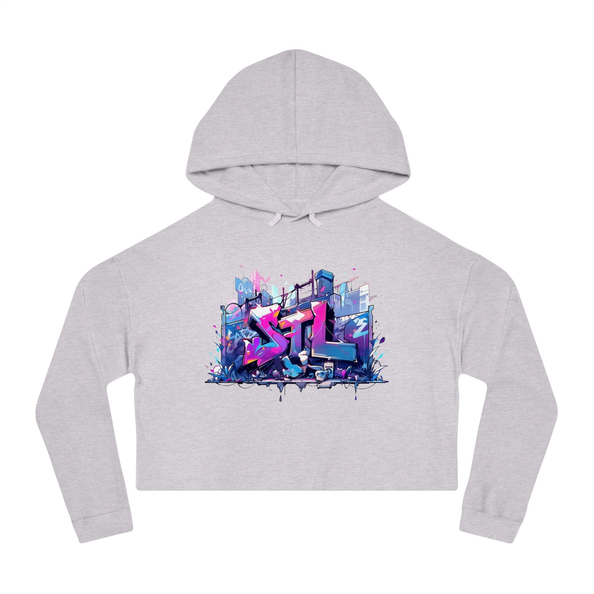 LUSH LEMUR | STL GRAFFITI CROP HOODIE