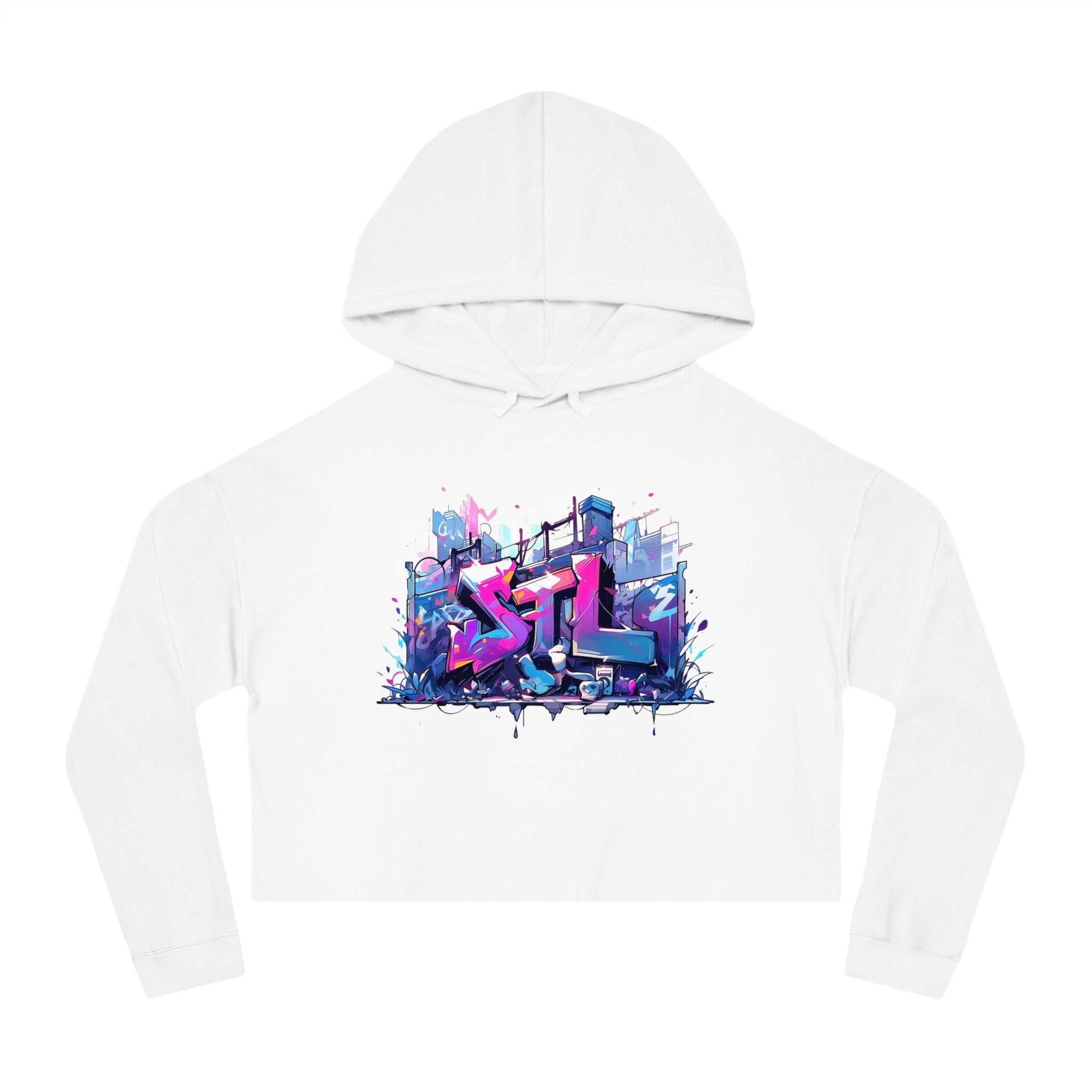 LUSH LEMUR | STL GRAFFITI CROP HOODIE