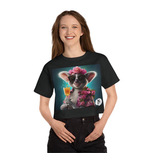 Lush Lemur | Bella Rose -  Cropped T-Shirt