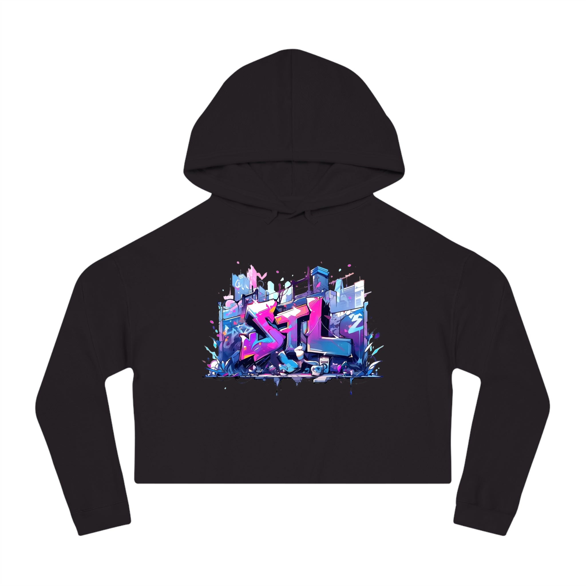 LUSH LEMUR | STL GRAFFITI CROP HOODIE