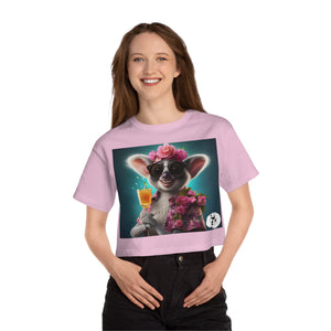 Lush Lemur | Bella Rose -  Cropped T-Shirt