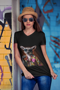 Lush Lemur New Generations | The Trixster | Unisex Jersey Short Sleeve V-Neck Tee