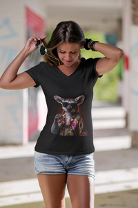 Lush Lemur New Generations | The Trixster | Unisex Jersey Short Sleeve V-Neck Tee