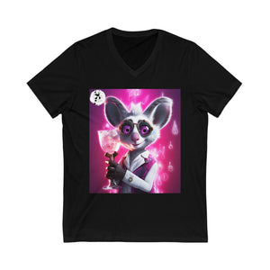 Lush Lemur New Generations | Penelope Louise | Unisex Jersey Short Sleeve V-Neck Tee