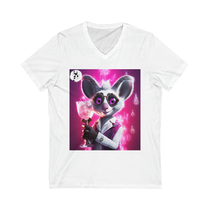 Lush Lemur New Generations | Penelope Louise | Unisex Jersey Short Sleeve V-Neck Tee