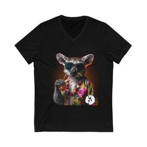 Lush Lemur New Generations | The Trixster | Unisex Jersey Short Sleeve V-Neck Tee